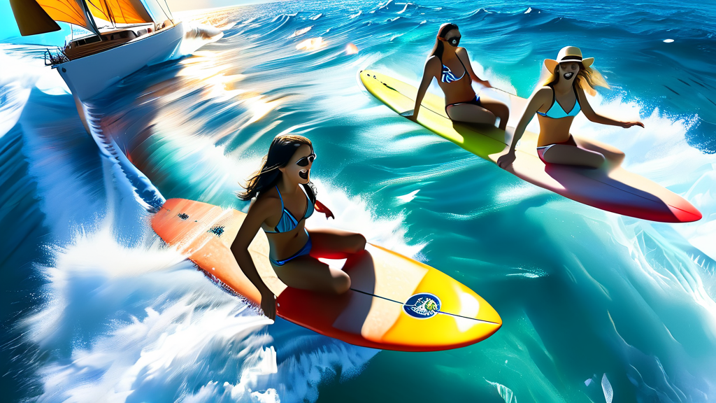 짜릿한 해양 레저 체험 프로그램 (realistic 스타일)