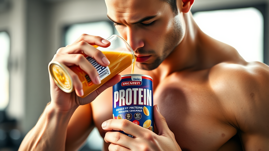 왜 단백질 음료를 마셔야 할까요? (realistic 스타일)
