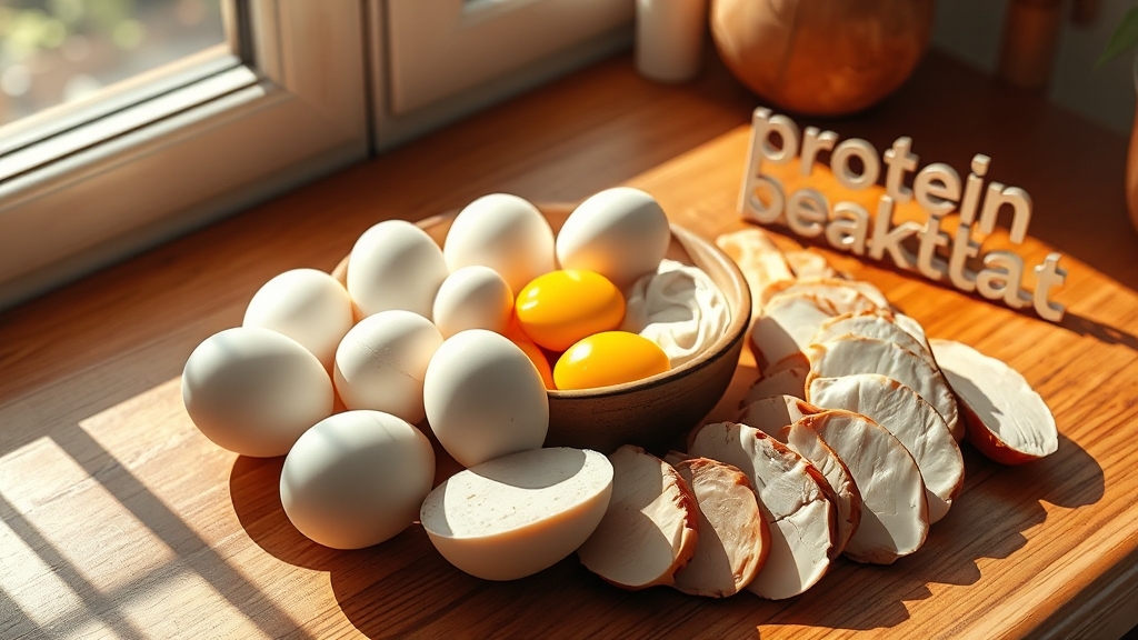 고단백 아침 식단, 왜 중요할까요? (realistic 스타일)