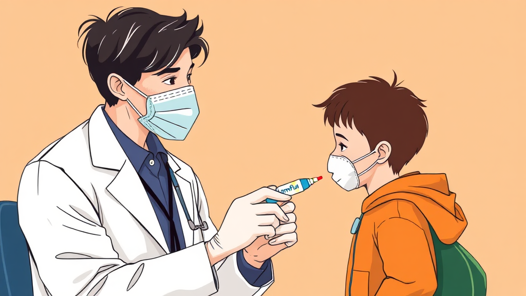 A형 독감 치료 방법 (illustration 스타일)