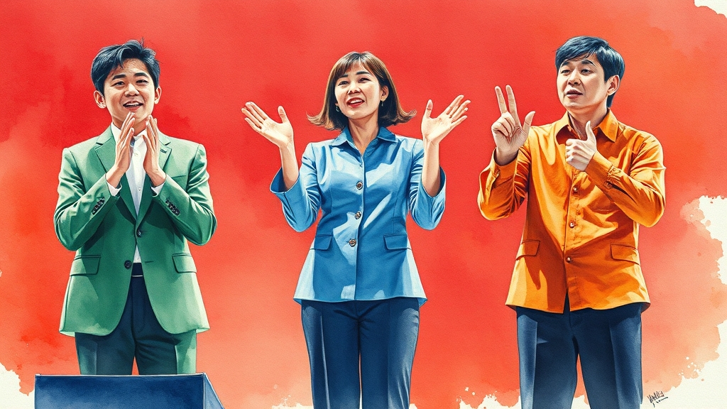 경선 토론회, 무엇을 봐야 할까? (watercolor 스타일)