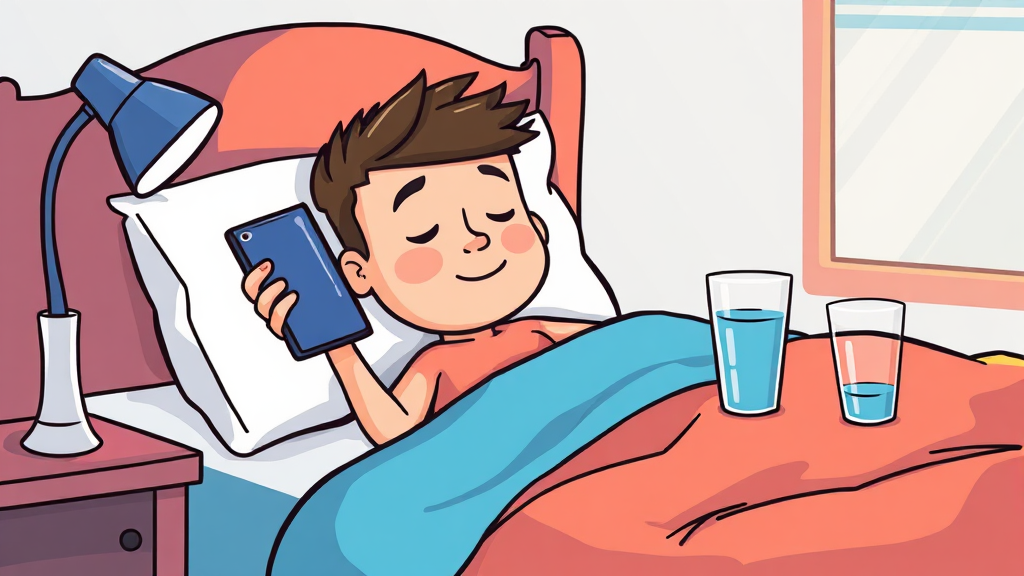 아침 두통, 잠들기 전 무엇을 해야 할까? (cartoon 스타일)