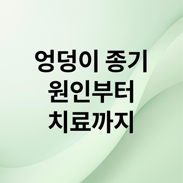 엉덩이 종기
원인부터
치료까지 (엉덩이 종기 이유)