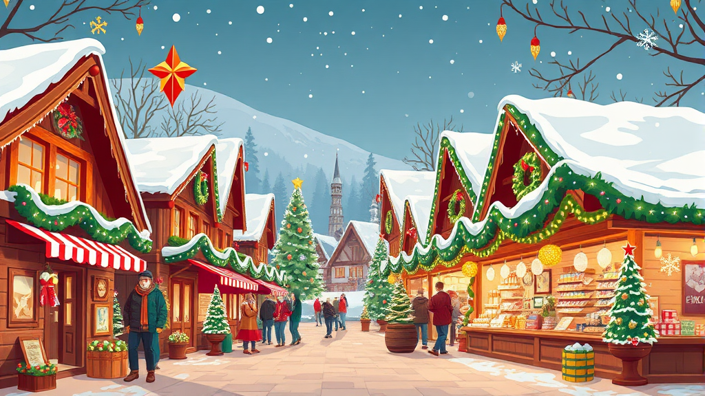 마켓 및 체험존 정보 (cartoon 스타일)