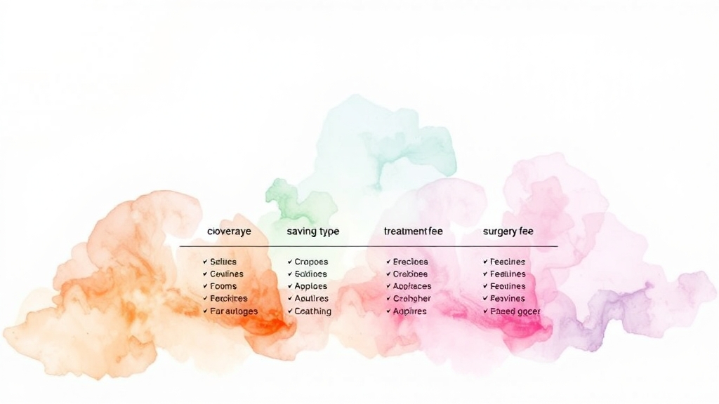 암보험 종류별 특징 비교 (watercolor 스타일)