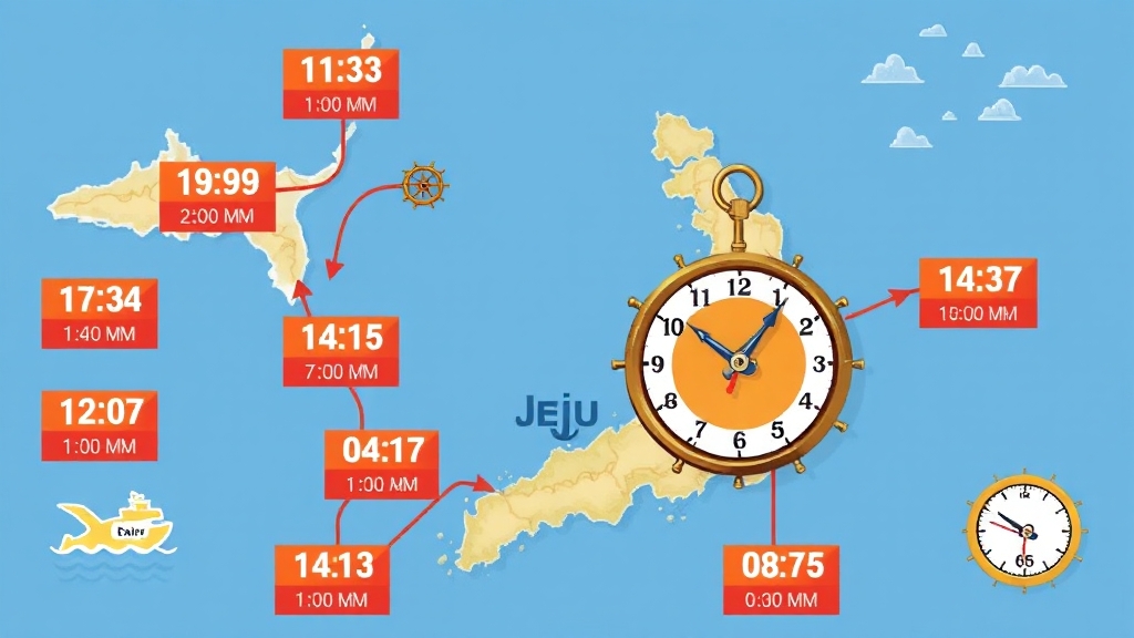 배편 소요시간 비교 (cartoon 스타일)