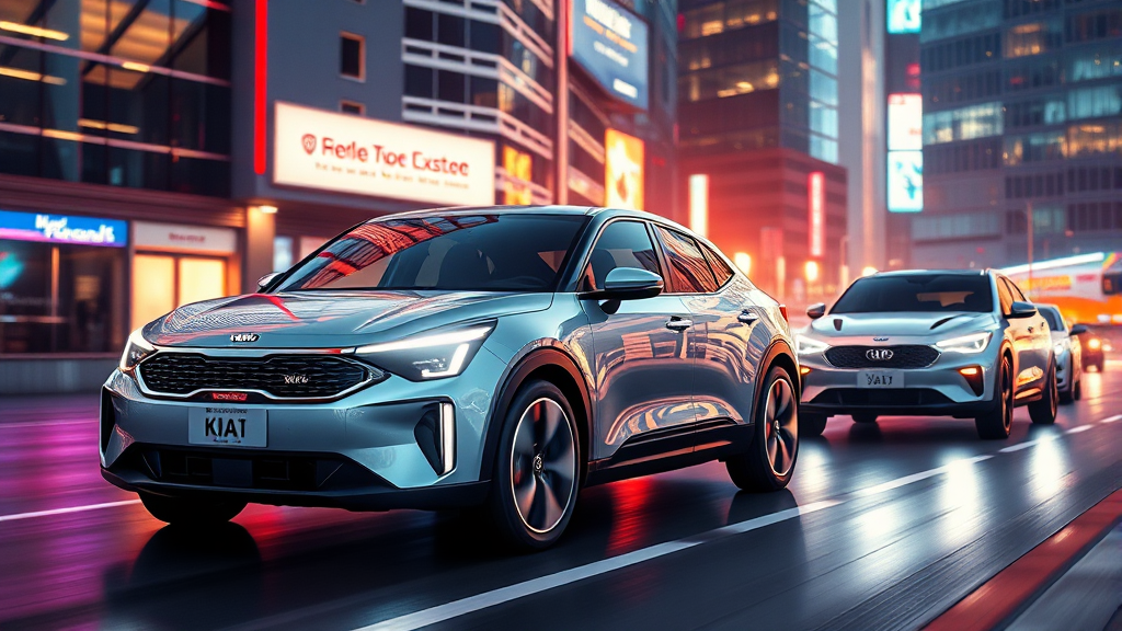 기아 전기차 라인업 분석 (소형, 중형, 최상위) (realistic 스타일)