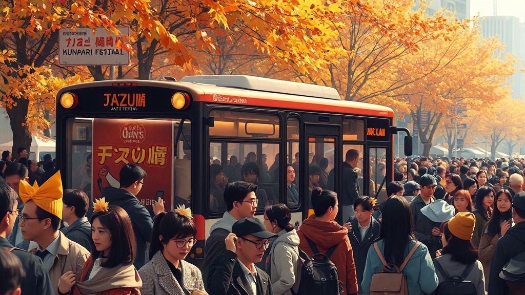 축제 장소 & 교통편 (realistic 스타일)