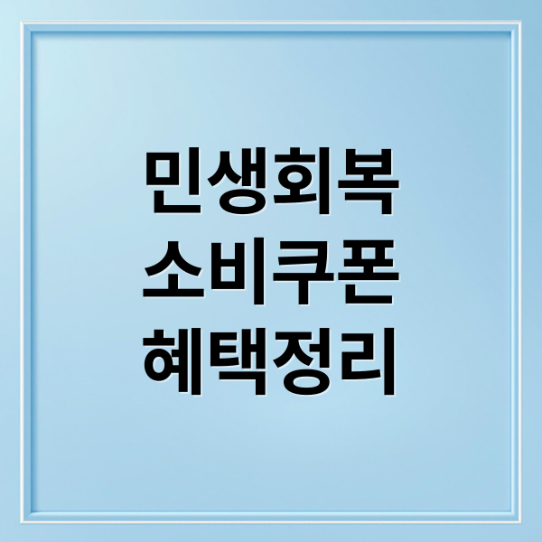민생회복
소비쿠폰
혜택정리 (민생회복 소비쿠폰 사용처)
