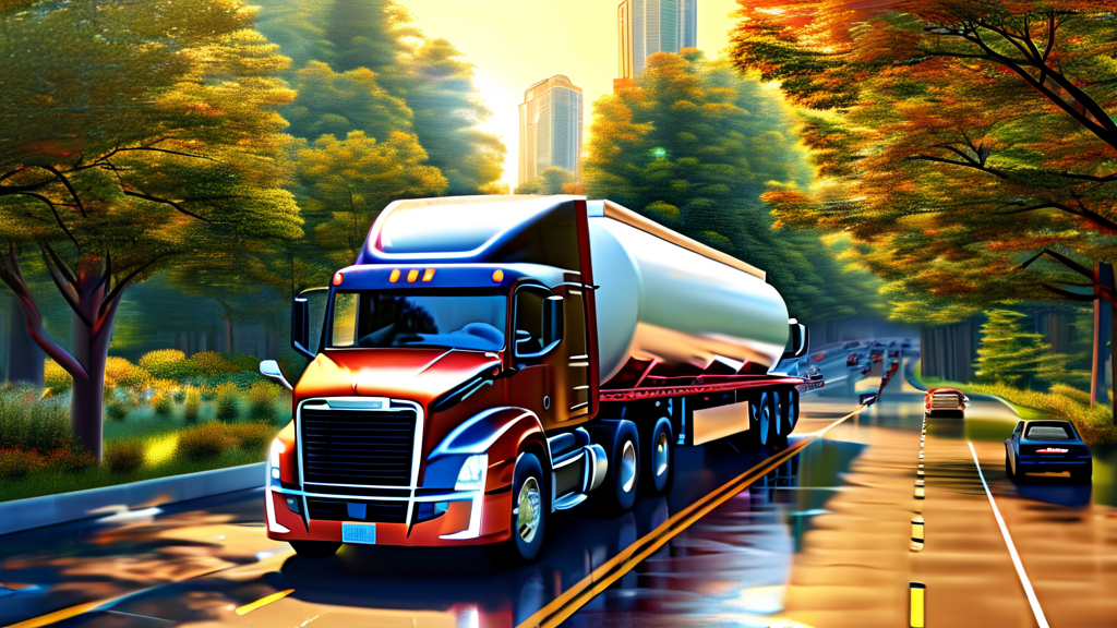 지원 대상 및 내용: 화물차 운전자 대상 유류비 부담 완화 (realistic 스타일)