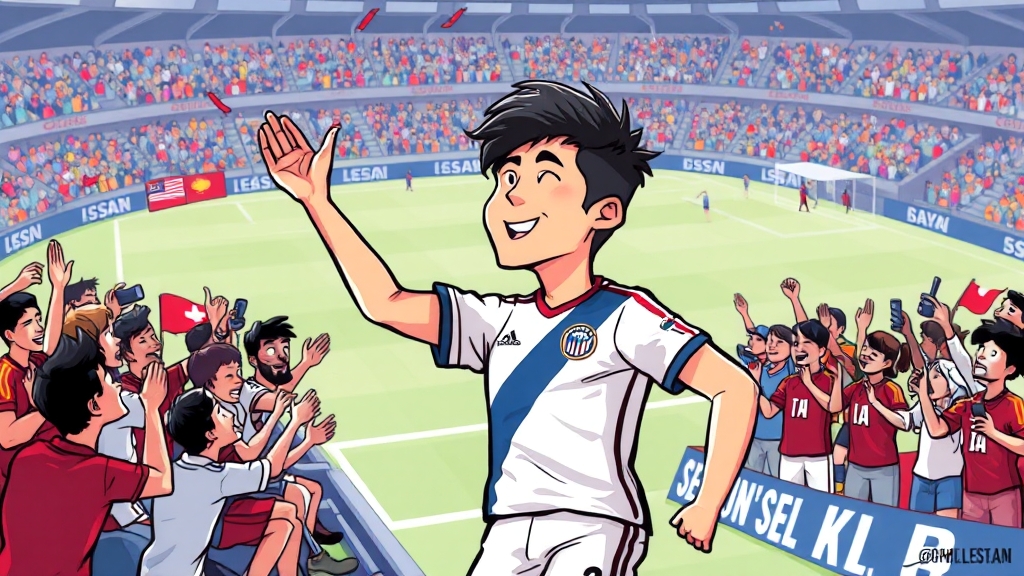 MLS 이적이 손흥민에게 미치는 영향 (cartoon 스타일)
