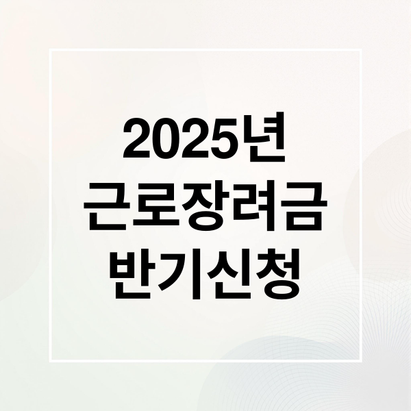2025년
근로장려금
반기신청 (2025 근로장려금 반기 지급일)