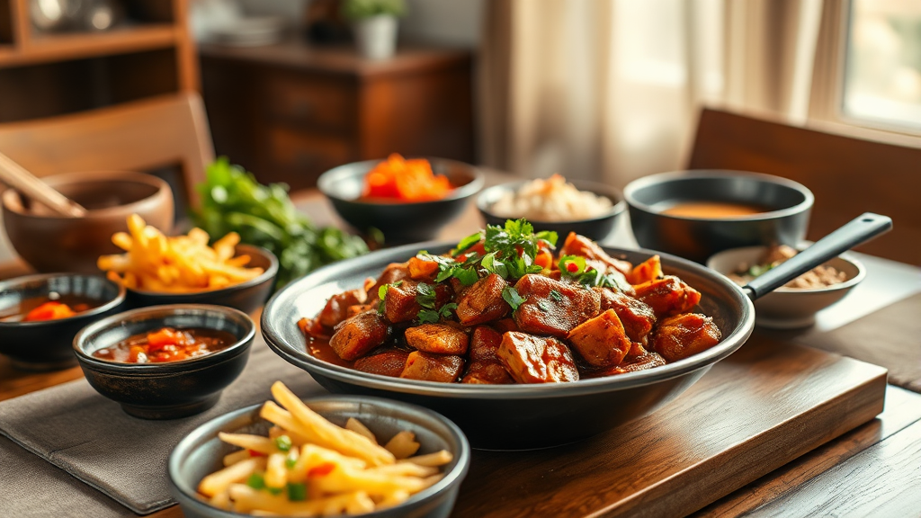 양을촌 식당 소개 및 메뉴 추천 (realistic 스타일)