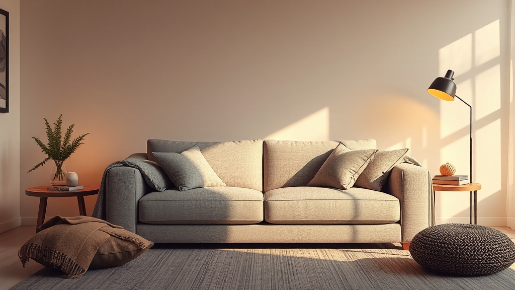 코모 소파: 소재 및 기능 (illustration 스타일)