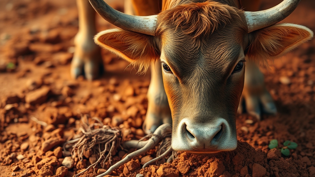 우슬뿌리 부작용 (realistic 스타일)