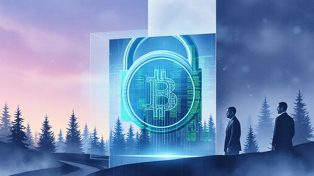 디지털 금융 시스템, 위협 직면? (watercolor 스타일)