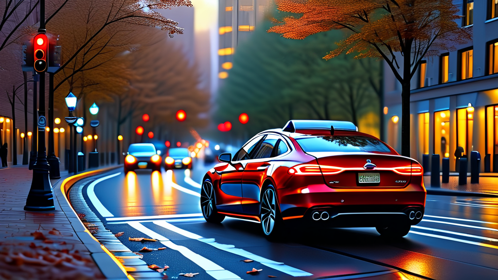 멈춰야 할 때와 서행해야 할 때: 우회전 일시정지 기준 (realistic 스타일)