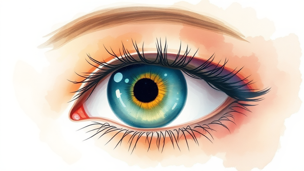 정기적인 안과 검진, 당뇨망막병증으로부터 눈 건강을 지키는 열쇠 (watercolor 스타일)