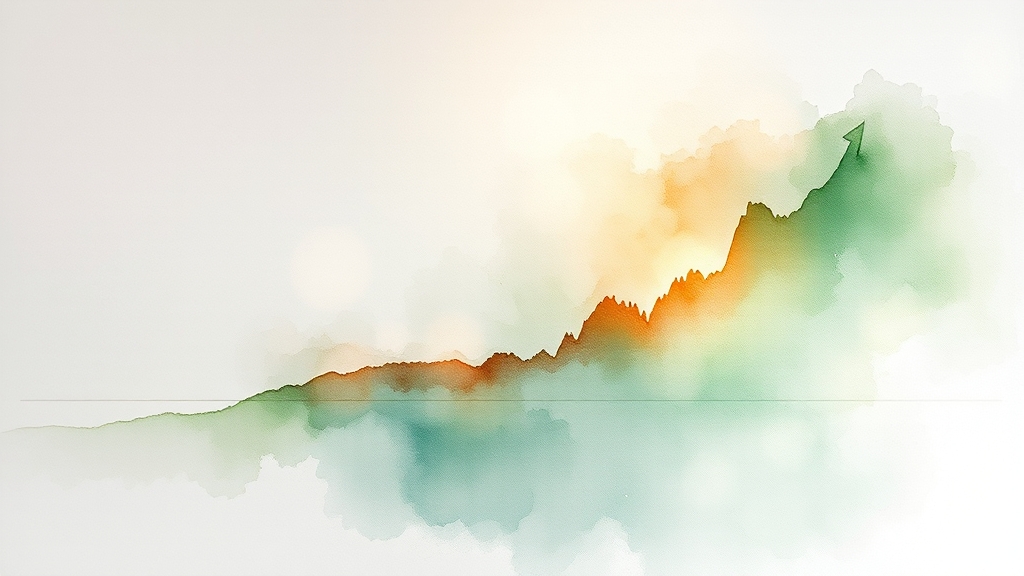 주가 상승 핵심 원동력 (watercolor 스타일)