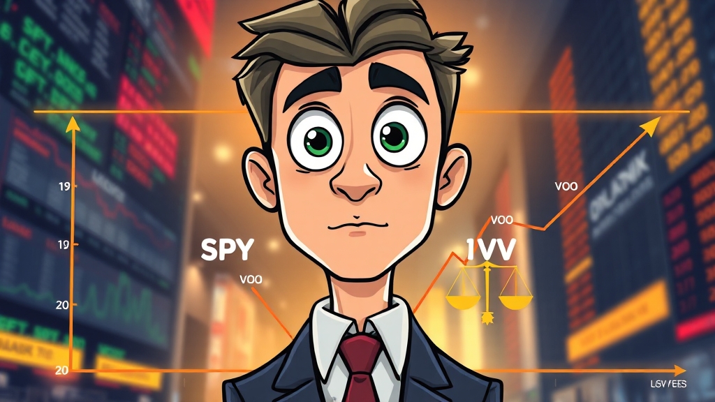 S&P 500 ETF 심층 분석: SPY, VOO, IVV 비교 (cartoon 스타일)