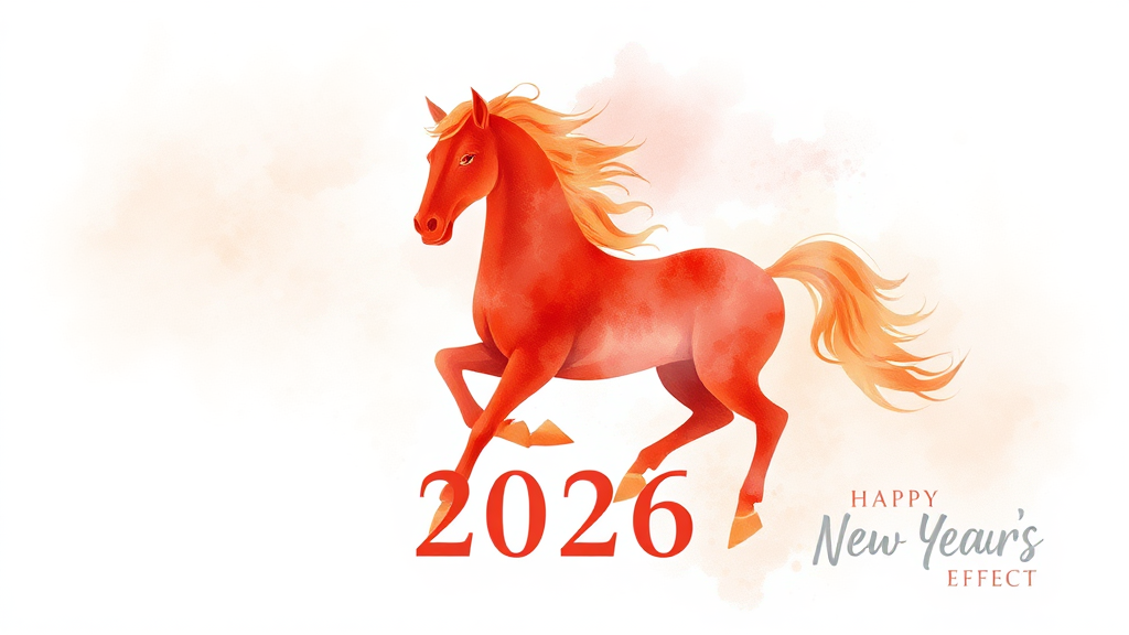 2026년 병오년, 신한생명 운세로 미리 보는 나의 한 해 (watercolor 스타일)