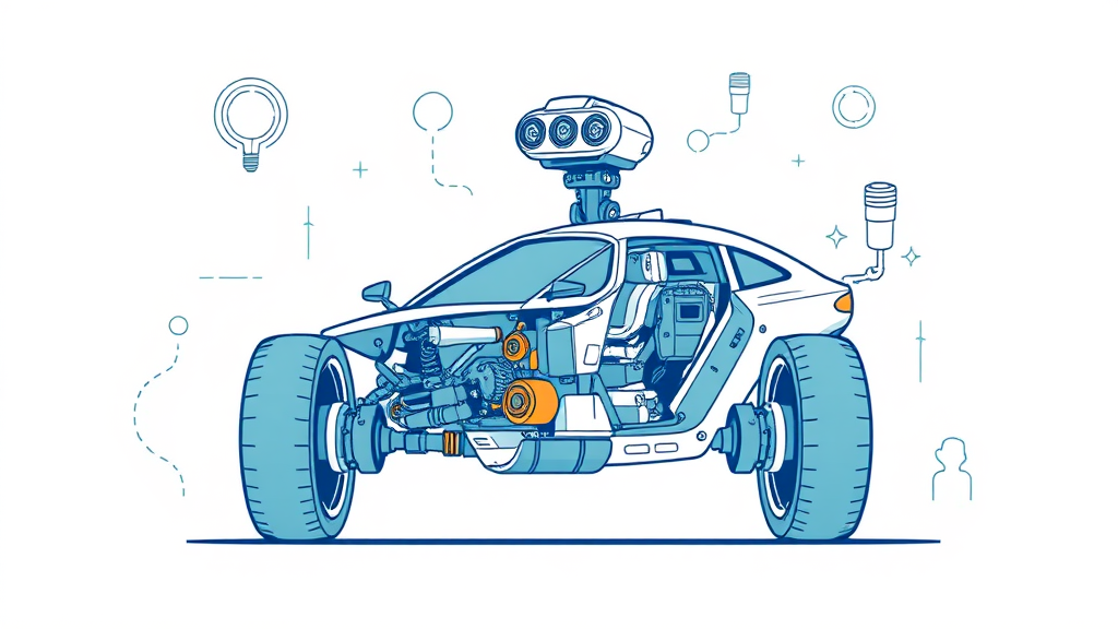 로봇 사업 진출 배경 (illustration 스타일)