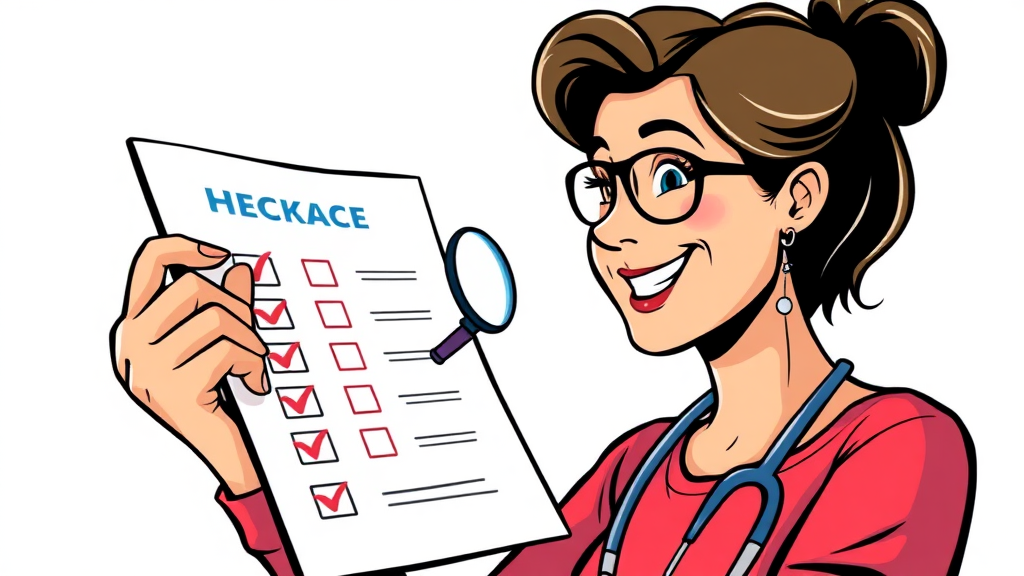 연령별 필수 검진 항목 (cartoon 스타일)