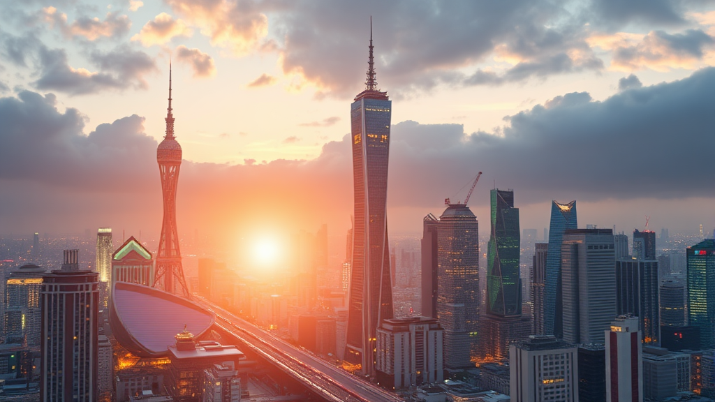 글로벌 경제 동향 (realistic 스타일)