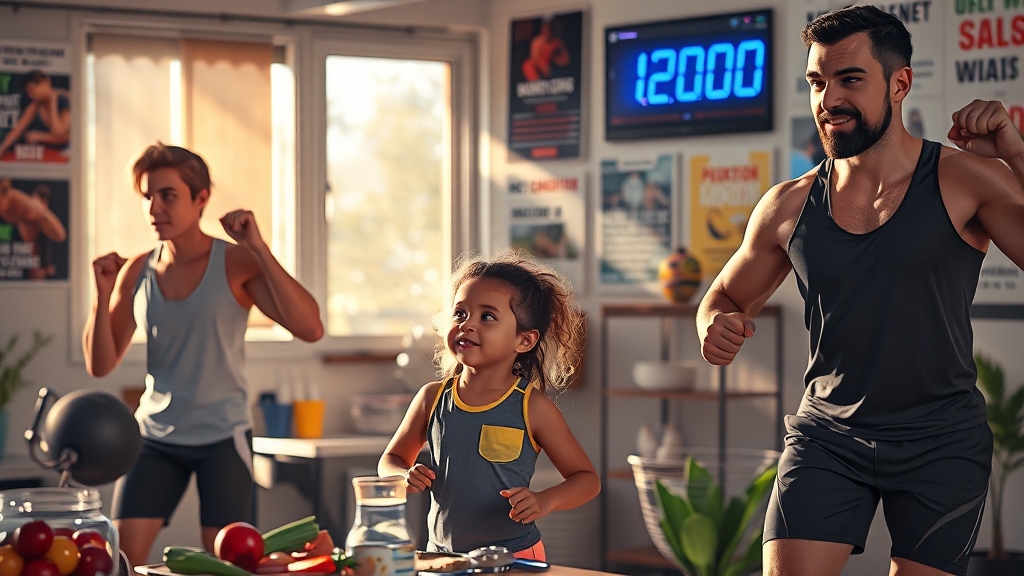 홈트 & 식단, 꾸준함 유지 팁 (realistic 스타일)