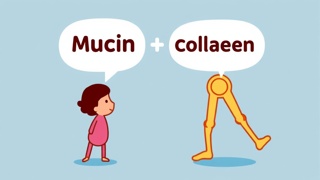 뮤신과 콜라겐, 우리 몸의 든든한 지원군 (cartoon 스타일)