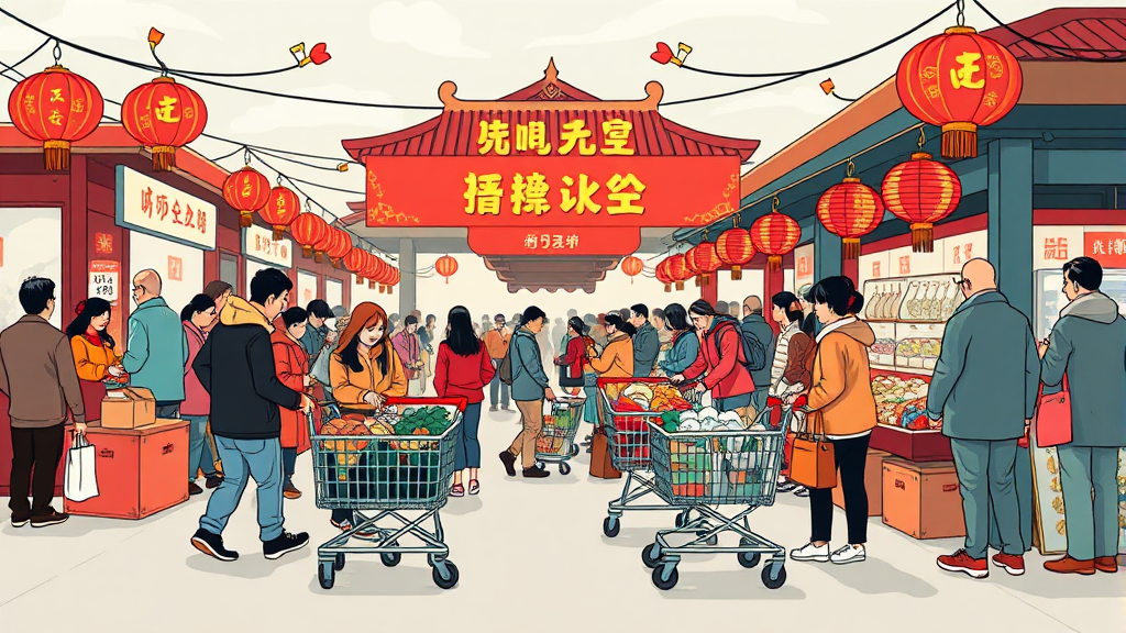 대형마트 설날 할인 및 휴무일 (cartoon 스타일)