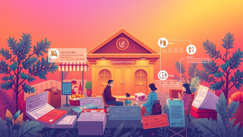 소비쿠폰 신청 방법 & 기간 (illustration 스타일)