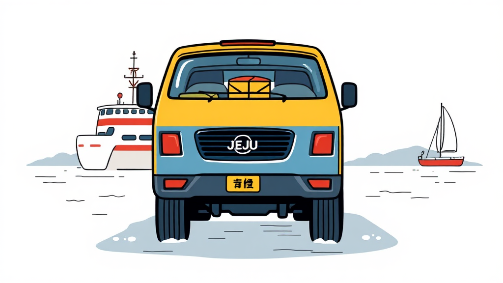 안전하고 즐거운 제주 여행을 위한 필수 체크리스트 (illustration 스타일)