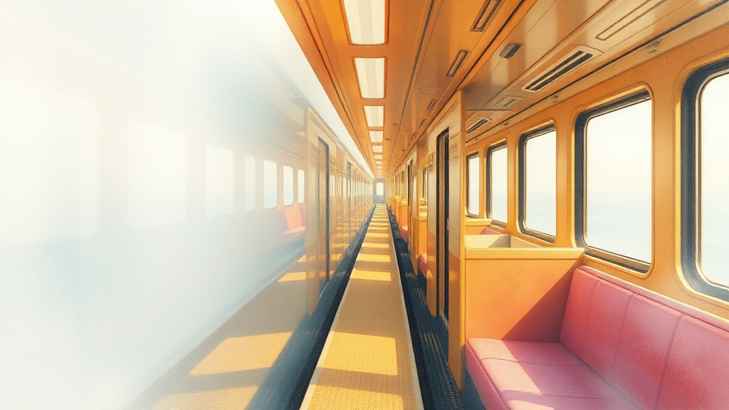 서해금빛열차 운행 정보 (watercolor 스타일)