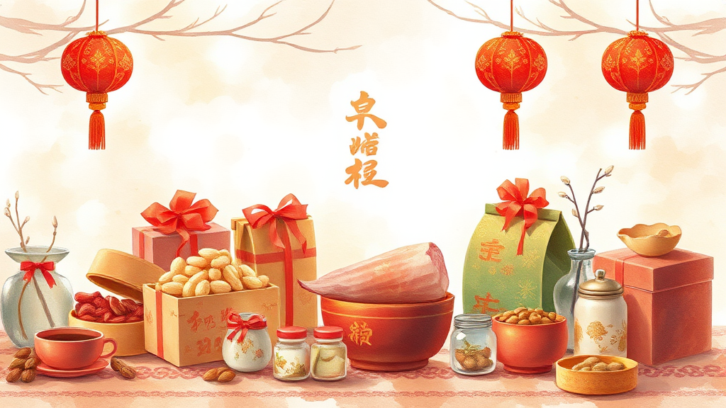 가성비 설 선물 추천 (watercolor 스타일)