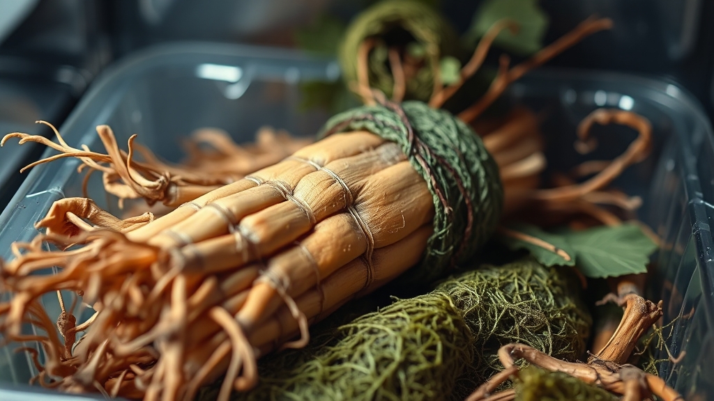 장뇌삼, 신선하게 보관하는 법 (realistic 스타일)