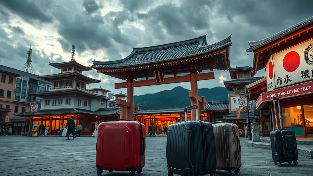 일본 여행, 무슨 일? (realistic 스타일)