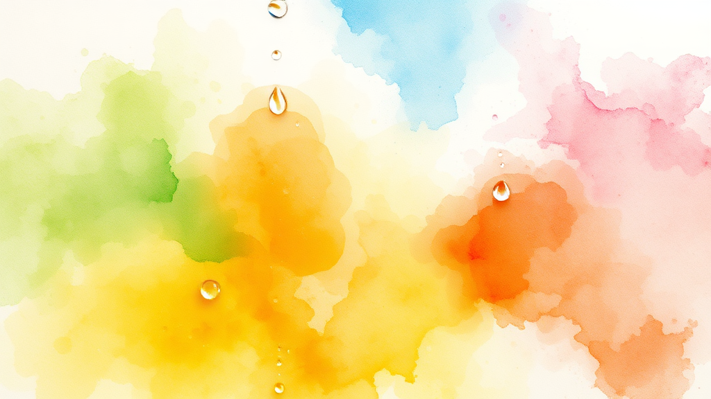 효과적인 탈수 예방을 위한 수분 섭취법 (watercolor 스타일)