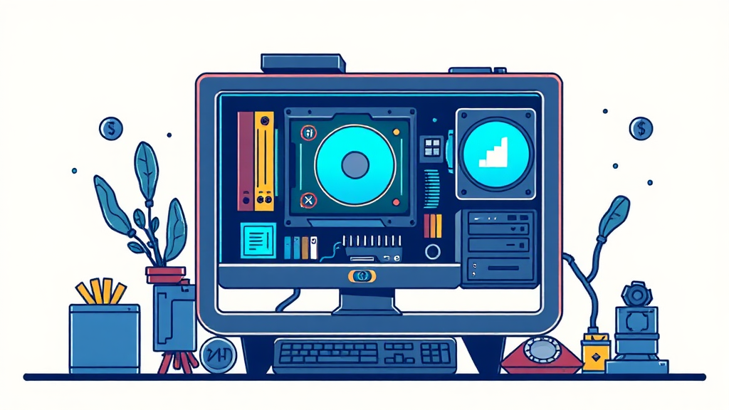 조립 PC 장점 및 고려사항 (illustration 스타일)