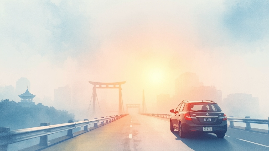 서울 렌트카 이용 정보 (watercolor 스타일)