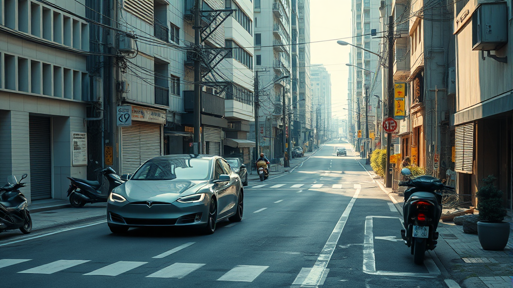 한국 도로 환경 FSD 한계 (realistic 스타일)