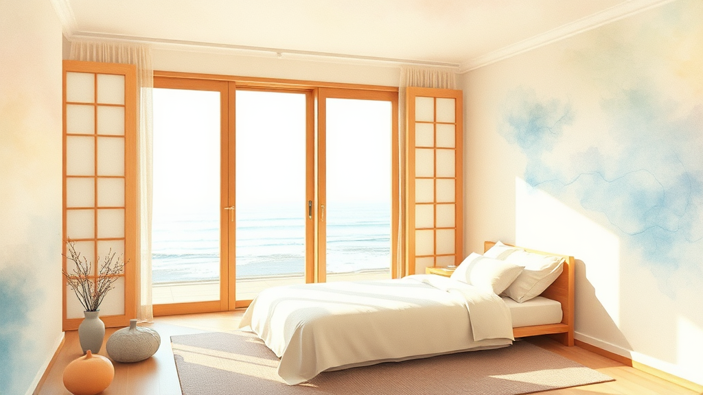 온돌마루 객실 특징 (watercolor 스타일)