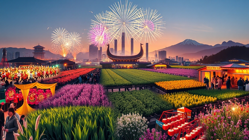 지역별 추천 축제 (realistic 스타일)