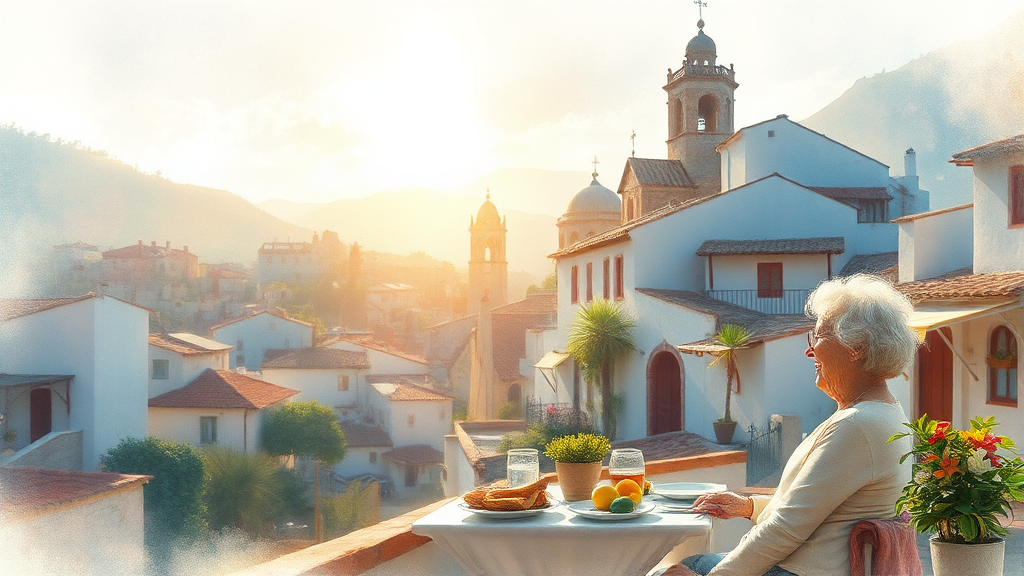 실버타운, 어떤 곳일까요? (watercolor 스타일)