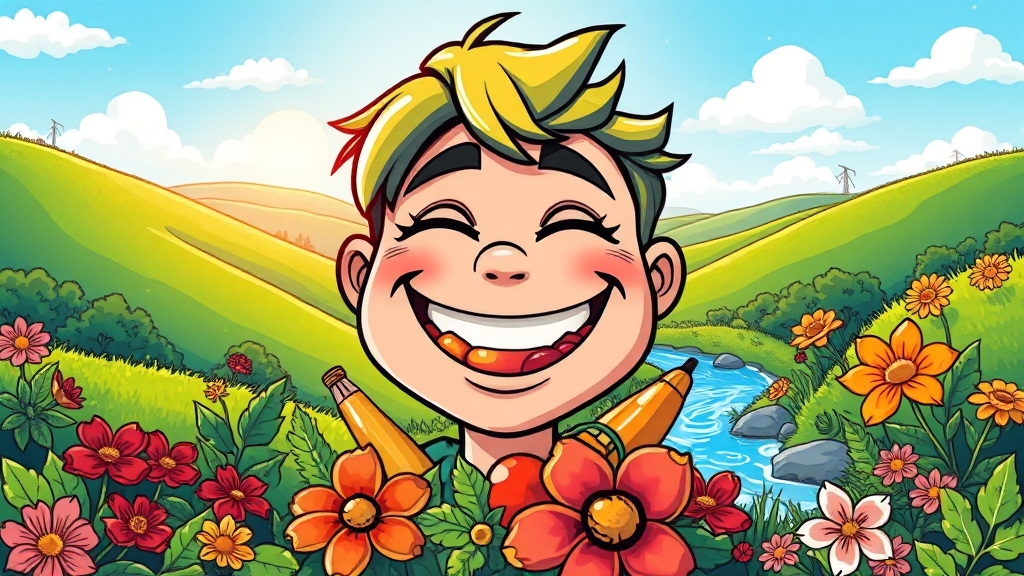 텔로 치약 사용 후기 (cartoon 스타일)