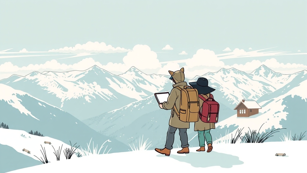 미니멀리즘 여행 콘셉트 (illustration 스타일)