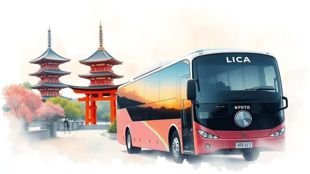 편안한 교토 여행 시작 (watercolor 스타일)