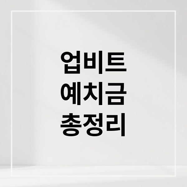 업비트
예치금
총정리 (업비트 예치금 구조)