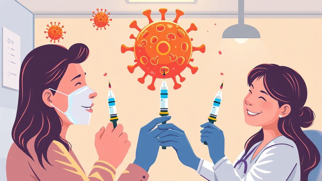 백신 종류 및 비용 (illustration 스타일)