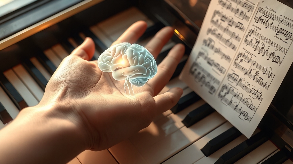 악기 연주와 뇌 건강: 과학적 근거 (realistic 스타일)